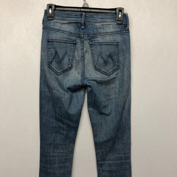 Mother Women Stunner Zip Ankle Step Fray Jeans Size 24 Blue Denim M120 -26 - Picture 16 of 16